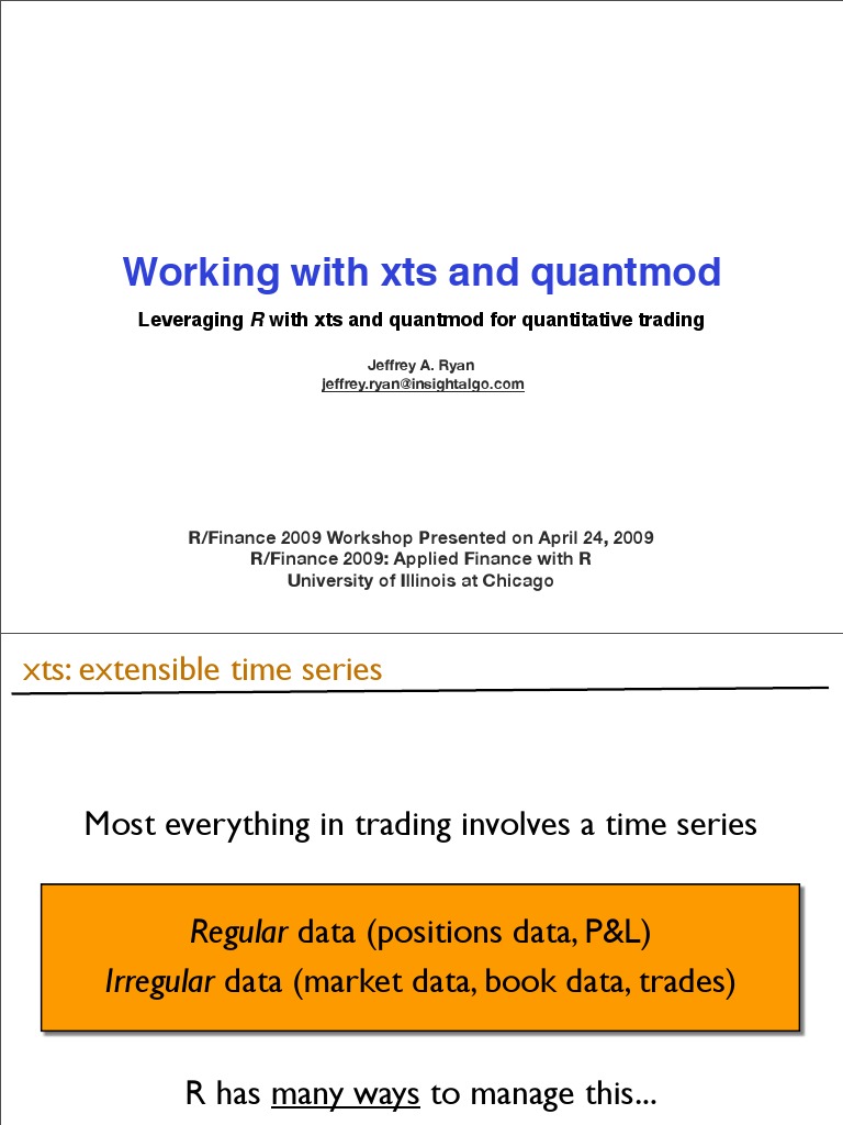 Working With Xts and Quantmod PDF | PDF | Visualization (Graphics ...