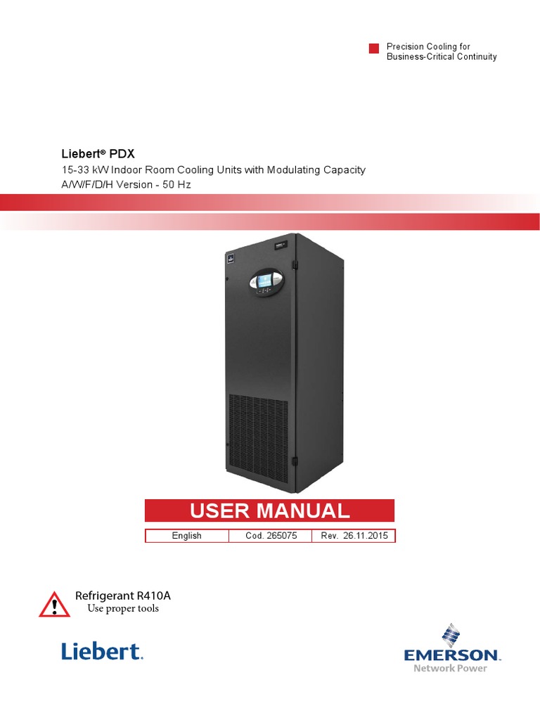 Libert PDXS User Manual PDF Air Conditioning Refrigeration