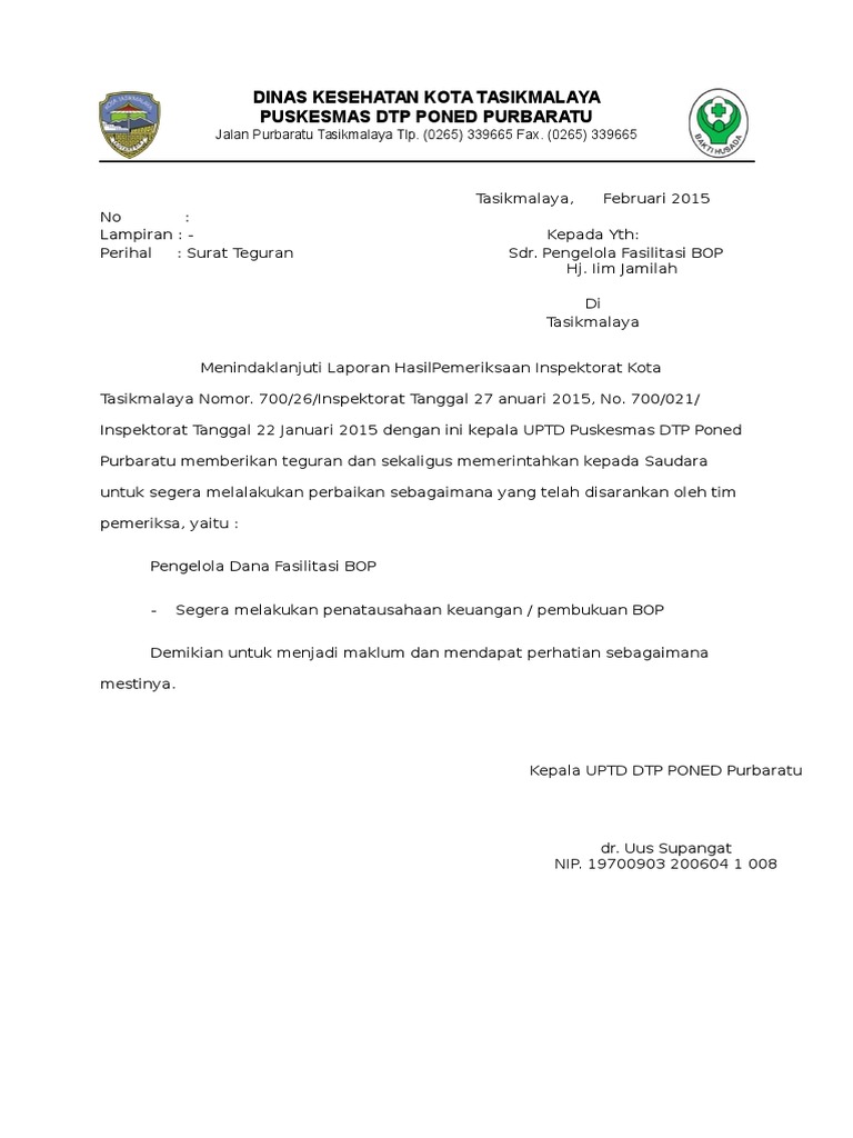 Surat Teguran