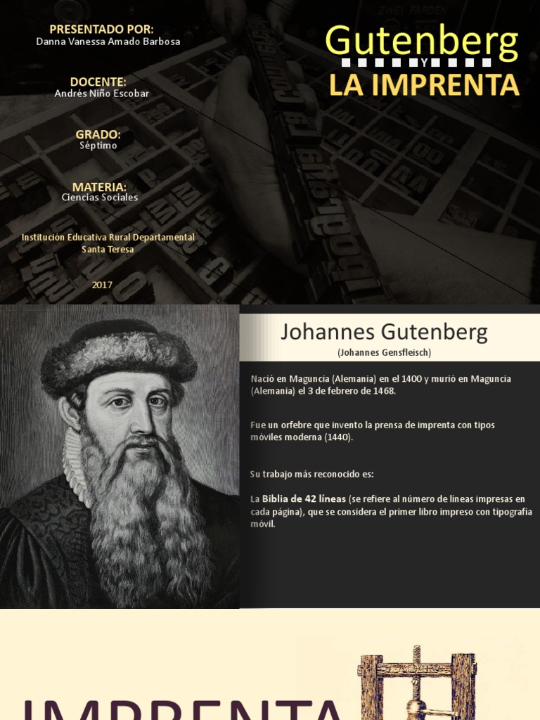 Gutember y La Imprenta | Imprenta | Johannes Gutenberg