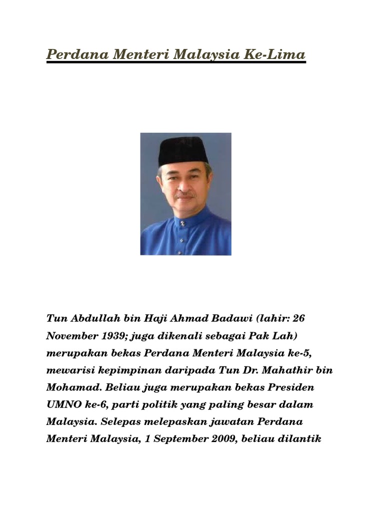Tun Abdullah Bin Haji Ahmad Badawi
