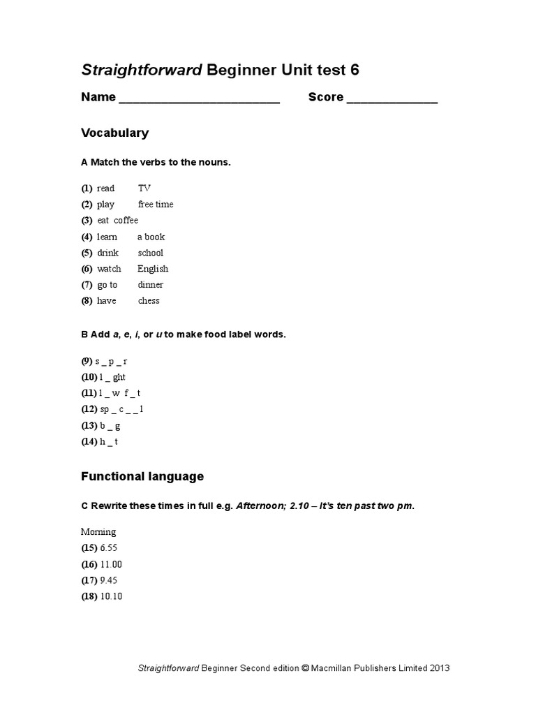 Unit 6 Test | PDF