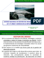 Sistema Nacional de Gestión Del Riesgo de Desastres - Ley #29664 Y Avances en Su Implementación