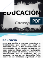 Educación y Tipos de Educación