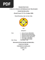 Download UNDANG-UNDANG INFORMASI DAN TRANSAKSI ELEKTRONIK ITE  Pasal 28 ayat 2 UU No 11 tahun 2008 by Muhammad Fadel Ibrahim SN348484719 doc pdf