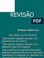 Revisão de potências e funções exponenciais