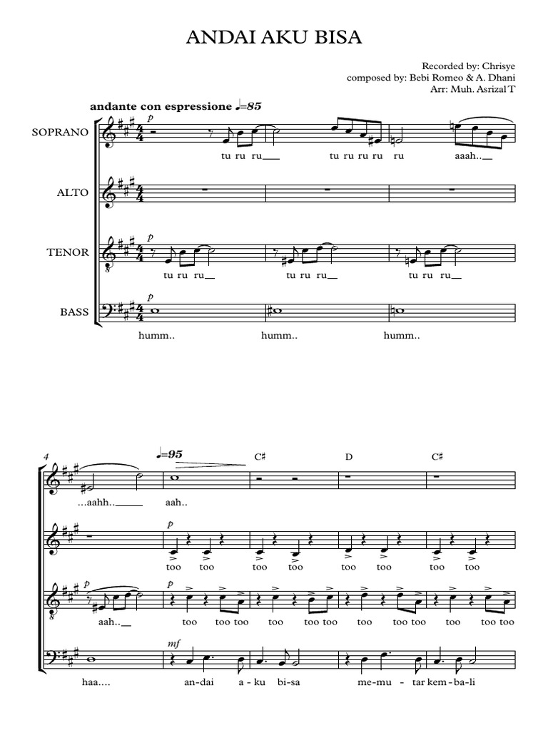 Andai Aku Bisa | PDF | Pertunjukan Musik | Komposisi Musik