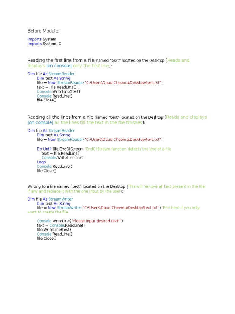 File Handling Codes PDF