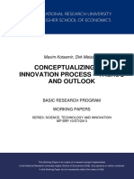 Conceptualizing the Innovation Process – Trends and Outlook