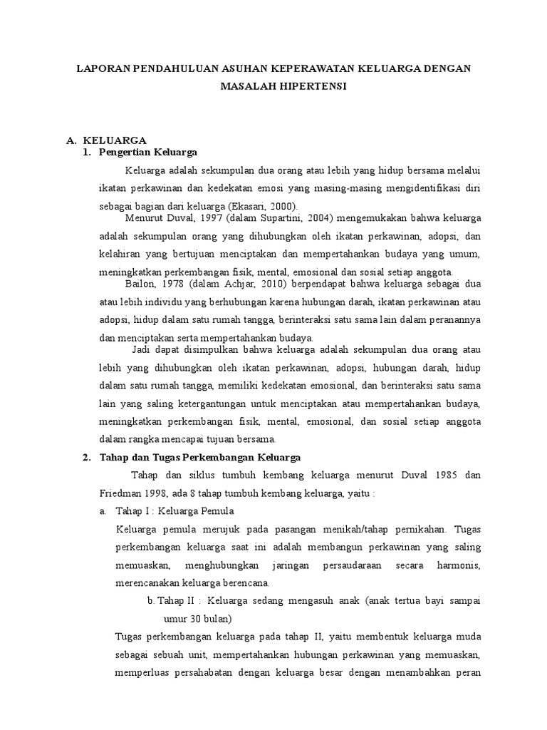 Buku Hipertensi Laporan Pendahuluan Asuhan Keperawatan Keluarga Dengan 