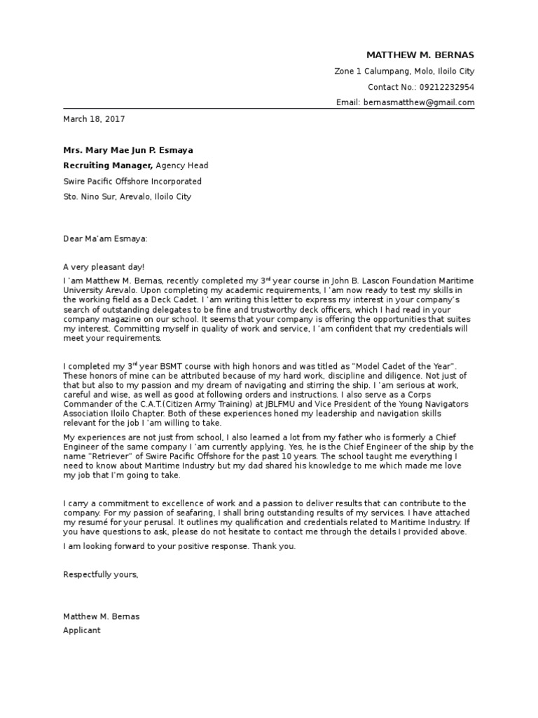 Letter of application template image