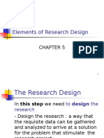 Chapter 5 Elements of Research Design