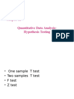 Chapter 12 T - Test, F Test