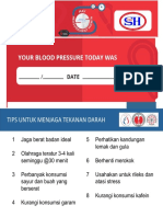 Your Blood Pressure Today Was Your Blood Pressure Today Was: / Date / Date