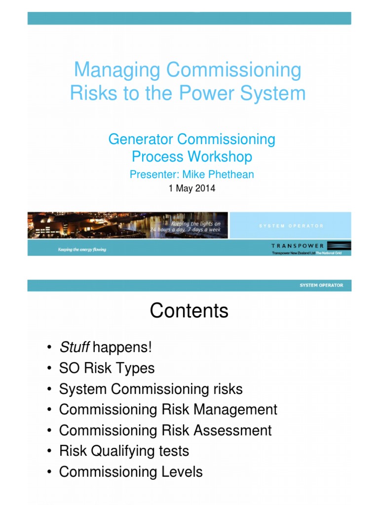 Managing Commissioning Risks To The Power System | PDF | Electric Power ...