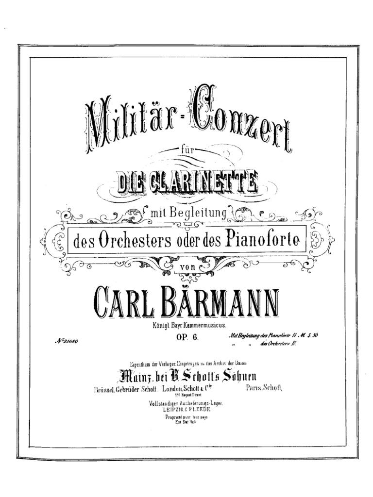 (Clarinet - Institute) Baermann, Carl - Military Concert, Op. 6 PDF | PDF