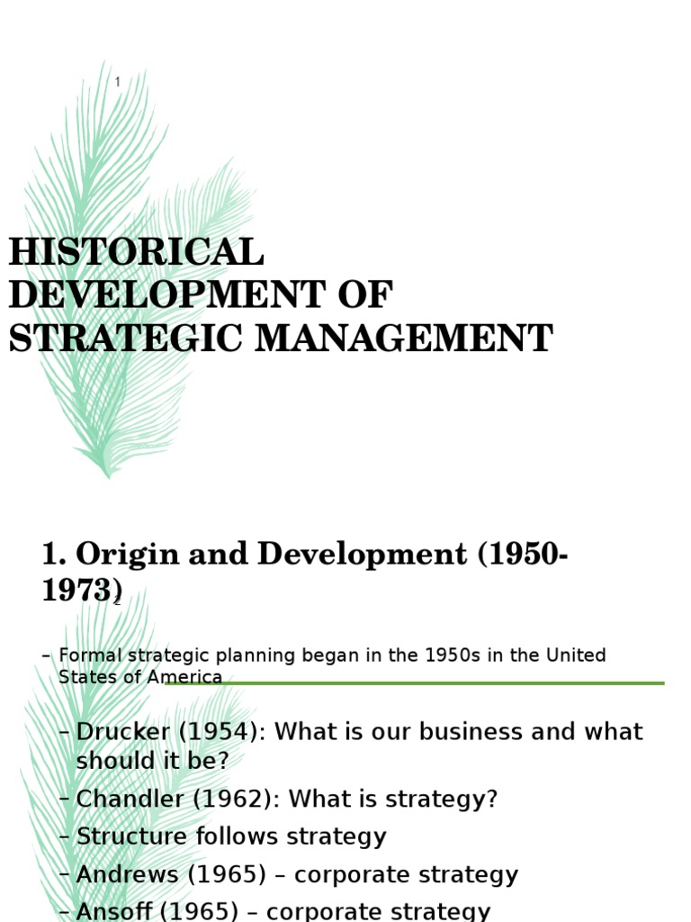 Historical Development of Strategic Management | PDF | Strategic ...
