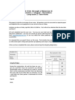 MEC 3104: Strength of Materials III Semester: 1 (August - December) Long Exam 2: Take-Home