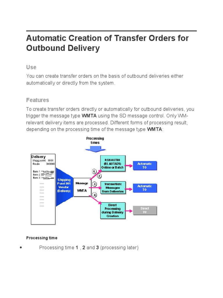 Automatic Transfer Orders in SAP WM | PDF | Delivery (Commerce) | Computing