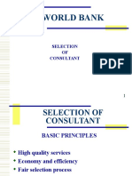 World Bank: Selection OF Consultant