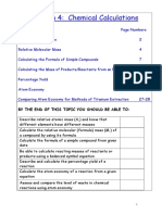 Chemical Calculations Workbook Igcse