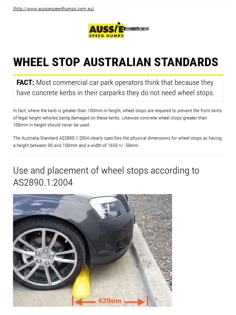 Wheel Stops Australian Quality Standards | Vehicles | Vehicle Technology