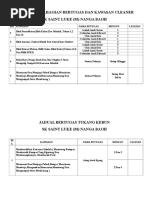 JADUAL KERJA PEMBERSIHAN