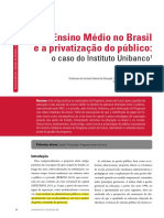 Ensino Medio No Brasil e a Privatização - Maria Caetano