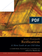 (Berkeley Tanner Lectures) Honneth, Axel - Jay, Martin - Geuss, Raymond - Lear, Jonathan - Butler, Judith-Reification - A New Look at An Old Idea-Oxford University Press (2007) PDF