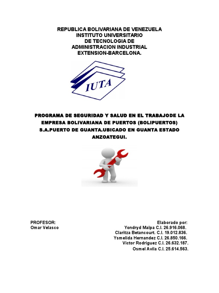 Programa Claritza Betancourt | PDF | Seguridad y salud ocupacional