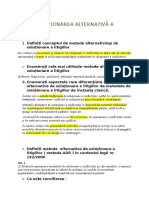 Soluționarea Alternativă A Litigiilor - Întrebări Pentru Examen