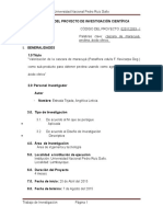 Esquema Del Proyecto de Investigacion Cientifica Parcial