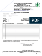 Formulir Bukti Pelayanan KB PELANGAN