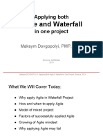 Applying both Agile and Waterfall in a project