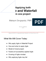 Applying Both Agile and Waterfall in A Project