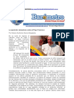 Por Antonio Guillermo García Danglades La Oposición Venezolana Contra El Papa Francisco