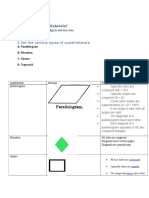 1what Are Quadrilaterals?: 2 List The Various Types of Quadrilaterals