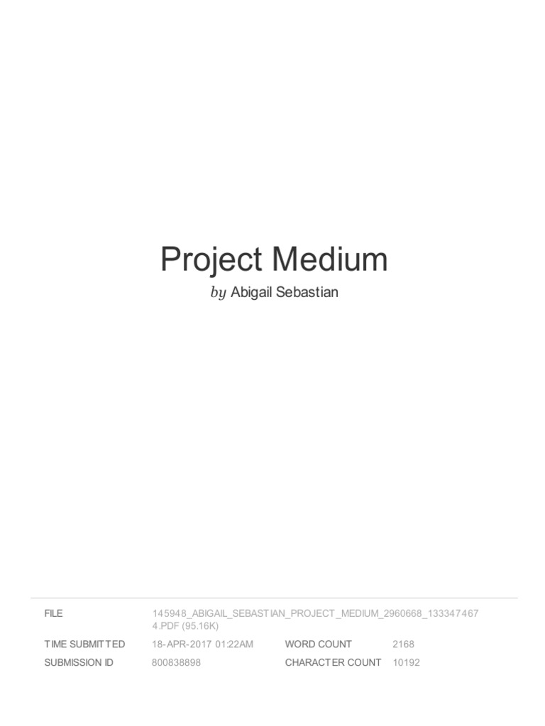 Project Medium | PDF