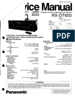 9441 Panasonic RX-DT650 Radiograbador Portable CD-casette-doble Manual de Servicio