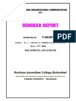 Seminar Report: Corporate and Organizational Communication