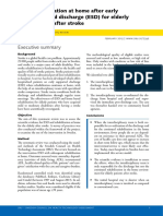 Executive Summary: Rehabilitation at Home After Early Supported Discharge (ESD) For Elderly Patients After Stroke