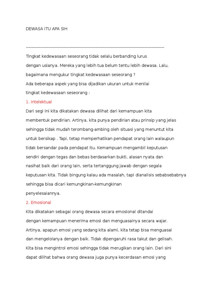 Dewasa Itu Apa Sih PDF