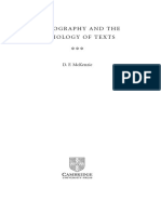 Bibliography and Sociology of Texts D.F. Mckaenzie