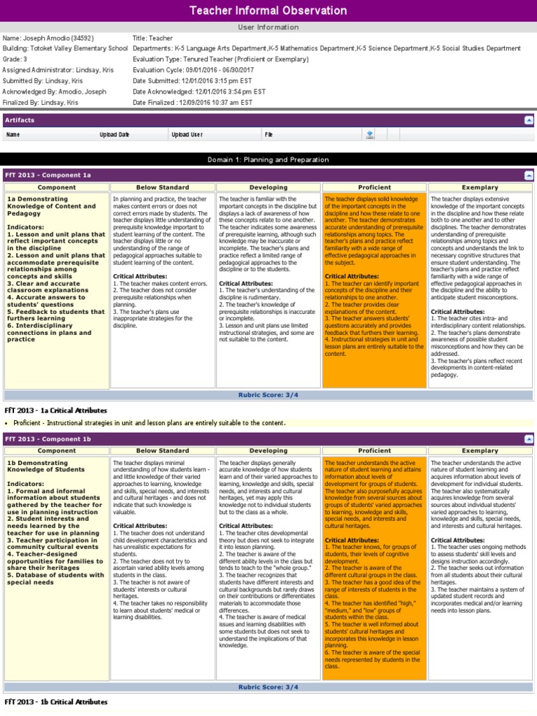 Eval 12 2016 | PDF | Educational Assessment | Lesson Plan