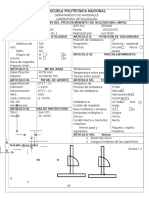 Escuela Politecnica Nacional: Especificacion Del Procedimiento de Soldadura (WPS)