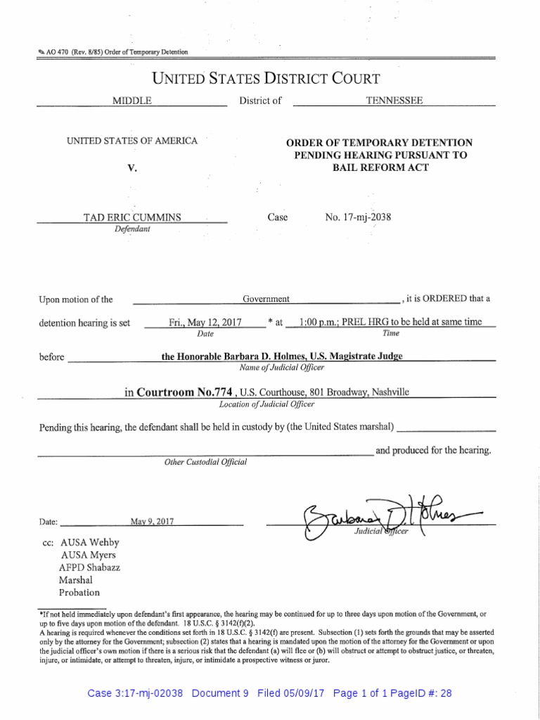 TCOrder of Temporary Detention Pending Hearing.pdf Government Information Public Law