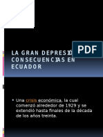 La Gran Depresión Consecuencias en Ecuador