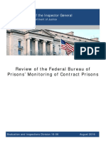Review of The Federal Bureau of Prisons' Monitoring of Contract Prisons
