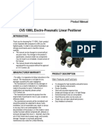 CVS 1000L Electro-Pneumatic Linear Positioner: Product Manual