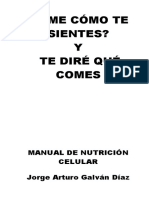Dime Cómo Te Sientes y Te Diré Qué Comes, Manual de Nutrición Celular - Jorge Arturo Galván PDF